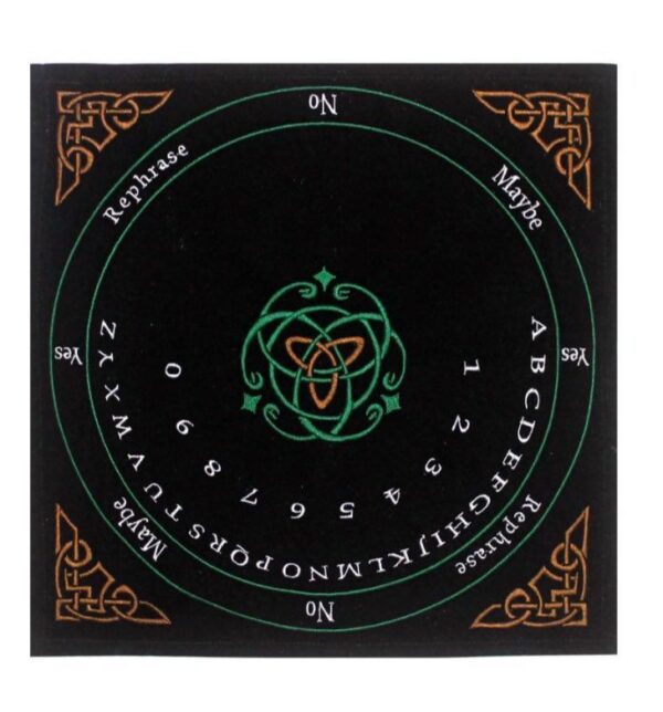 Altar Mat – Celtic Ouija velvet – Spells and Spirits